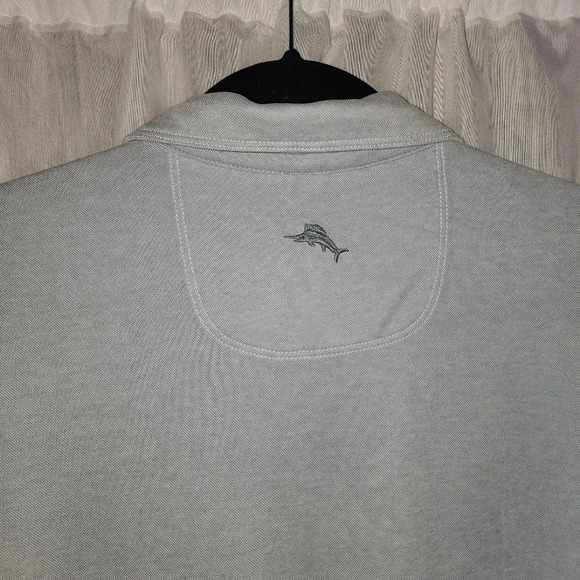 Tommy Bahama Light Gray Polo Size XL - Picture 4 of 5
